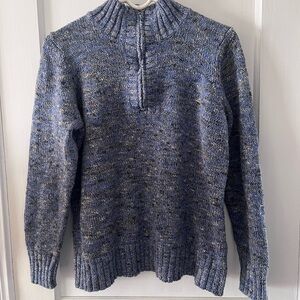 Liz Claiborne Blue and Gold Knit Top
